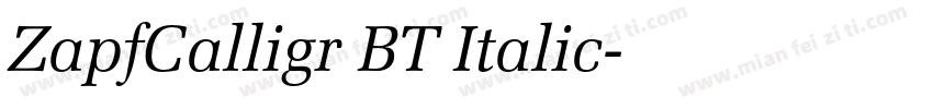 ZapfCalligr BT Italic字体转换